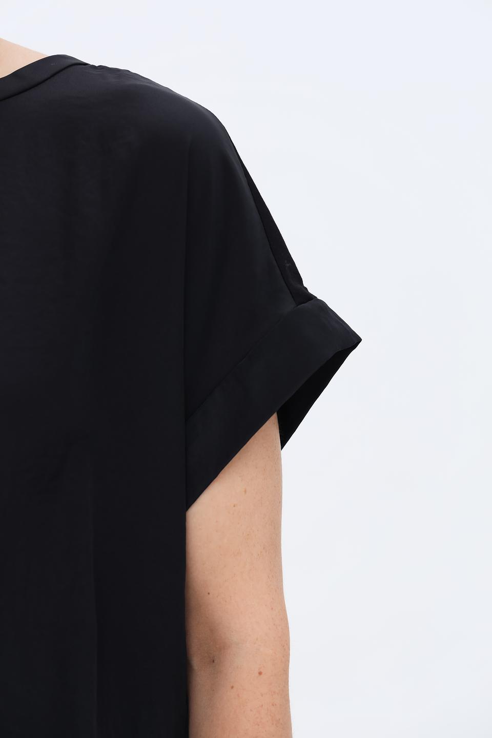 Блуза Luisa Cerano чёрная с рукавами-крылышками