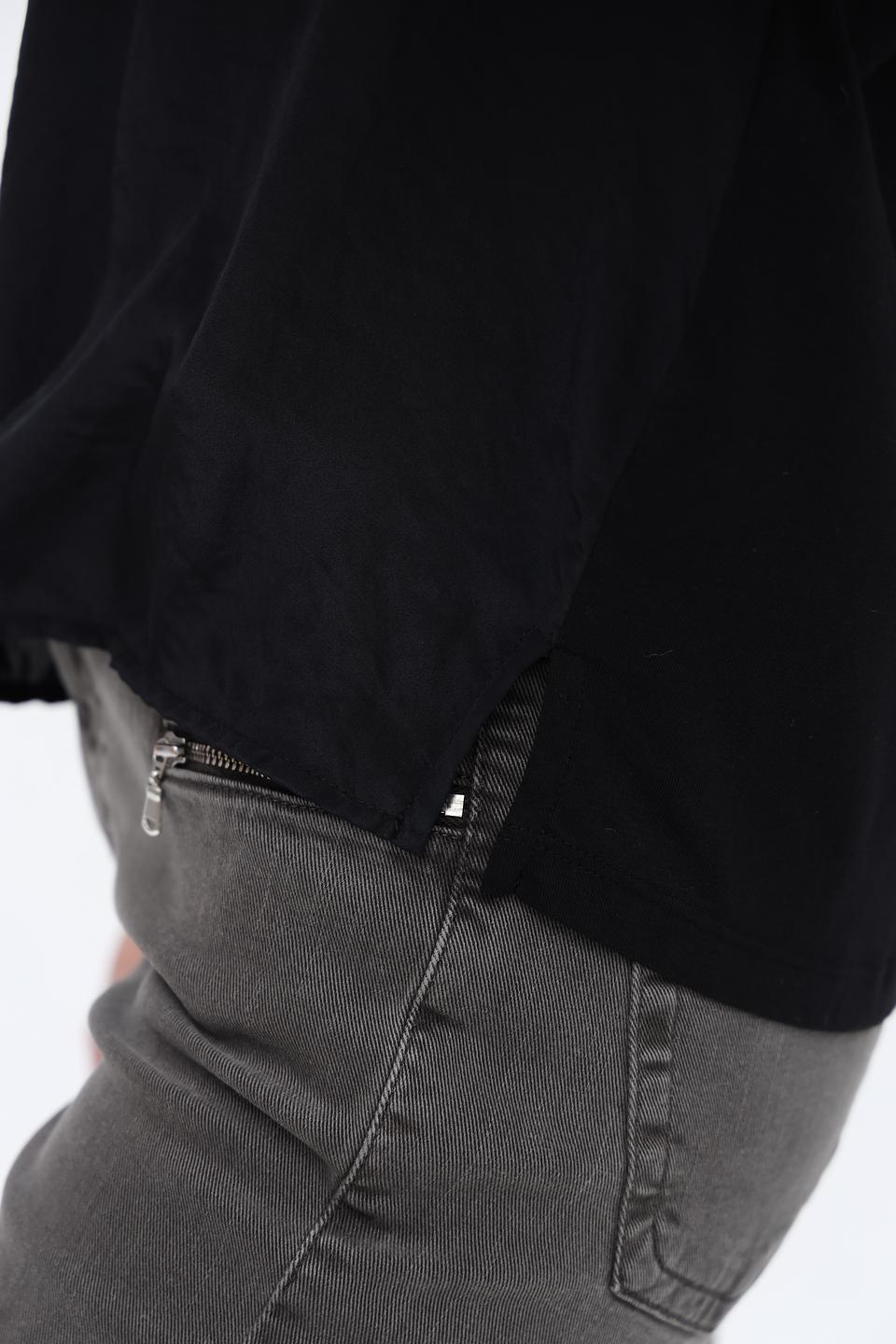 Блуза Luisa Cerano чёрная с рукавами-крылышками