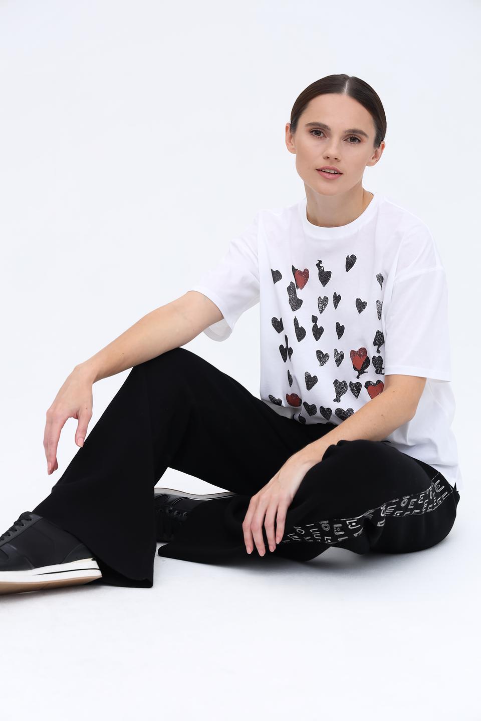 Футболка Luisa Cerano с сердцами