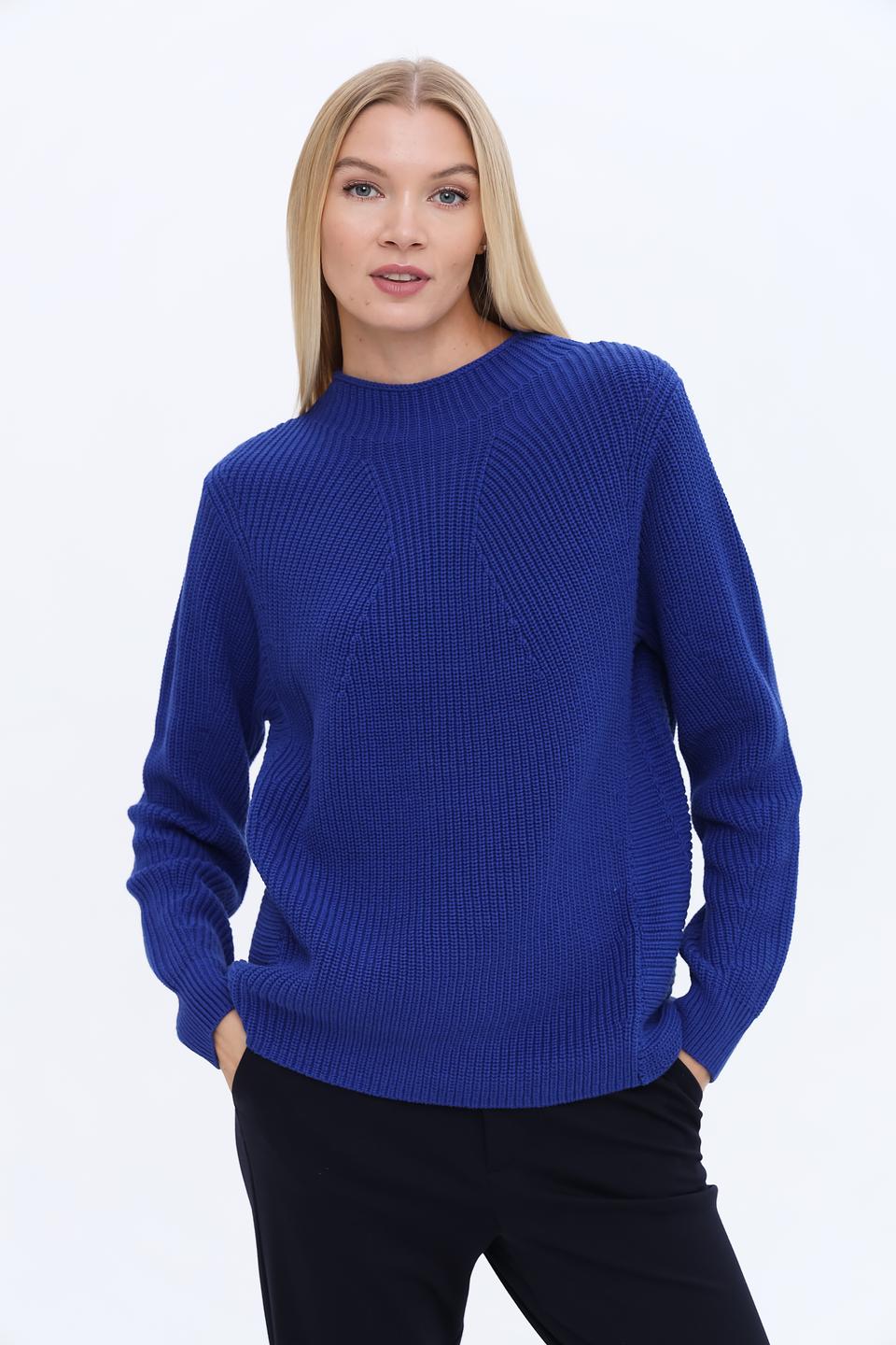 Пуловер Oui женский синий