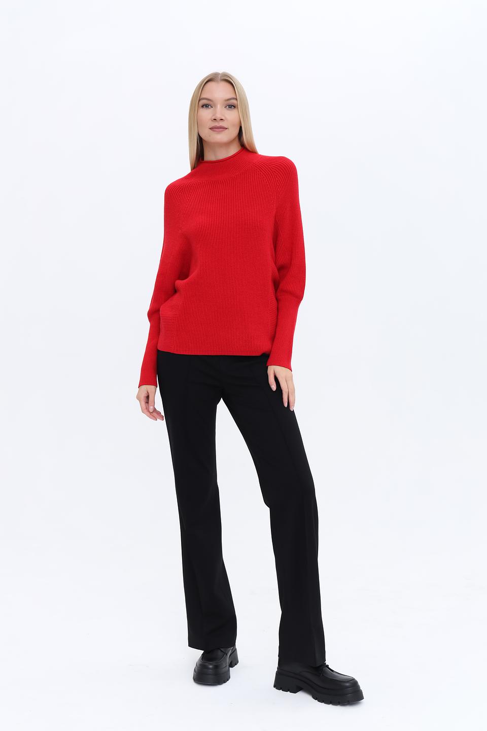 Пуловер Bianca красный с горлом