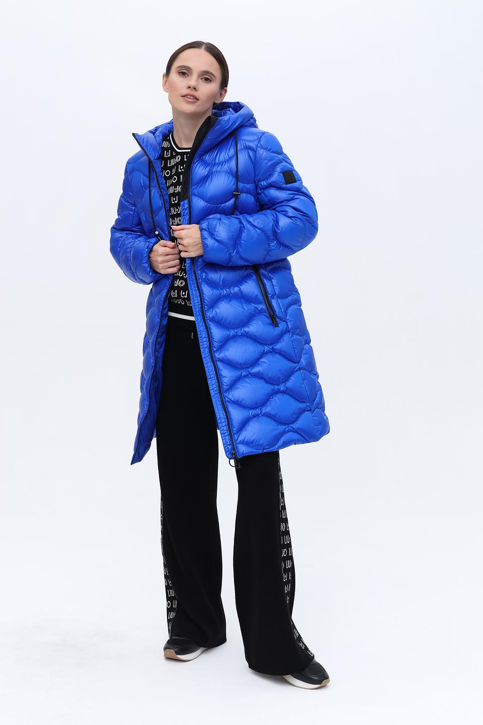 Пальто Marc Cain стеганое синее