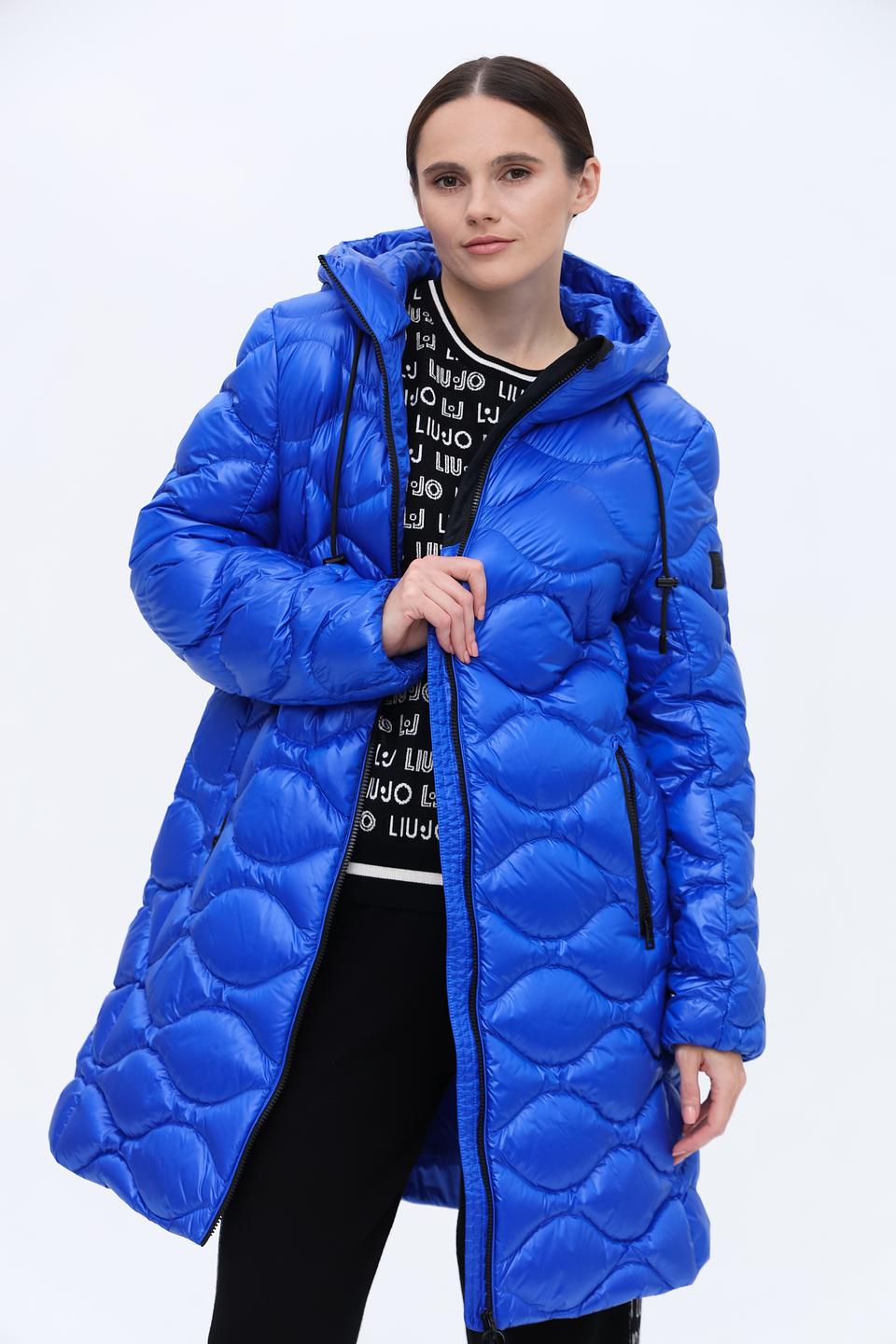 Пальто Marc Cain стеганое синее