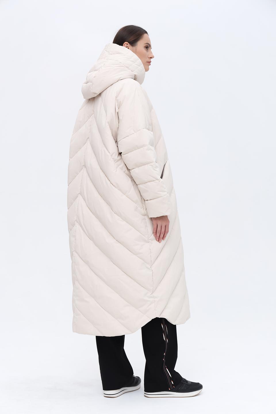 Пальто Marc Cain стеганое бежевое