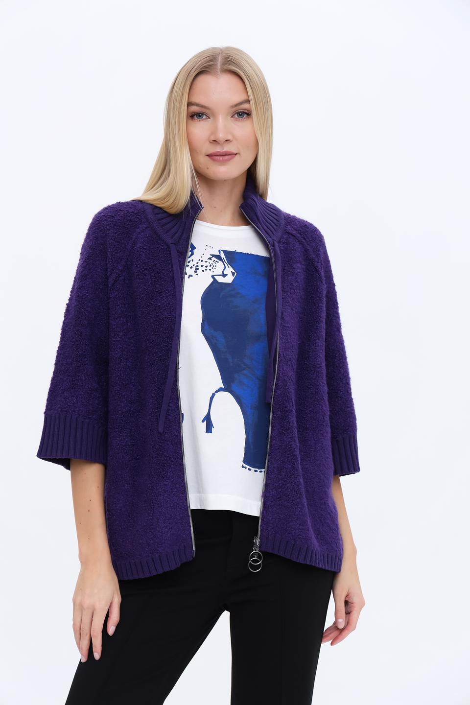 Жакет Bianca с молнией фиолетовый
