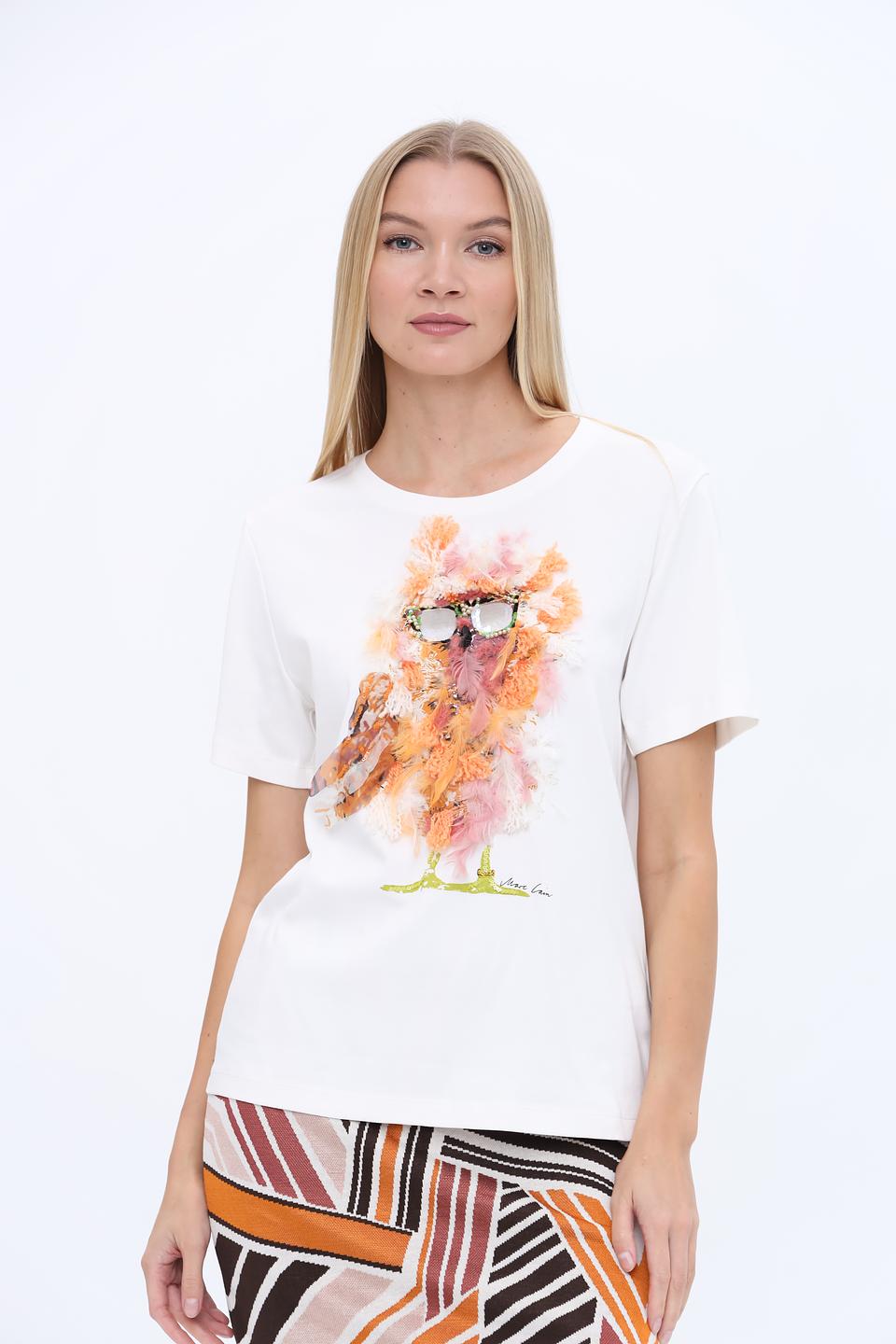 Футболка Marc Cain с принтом сова