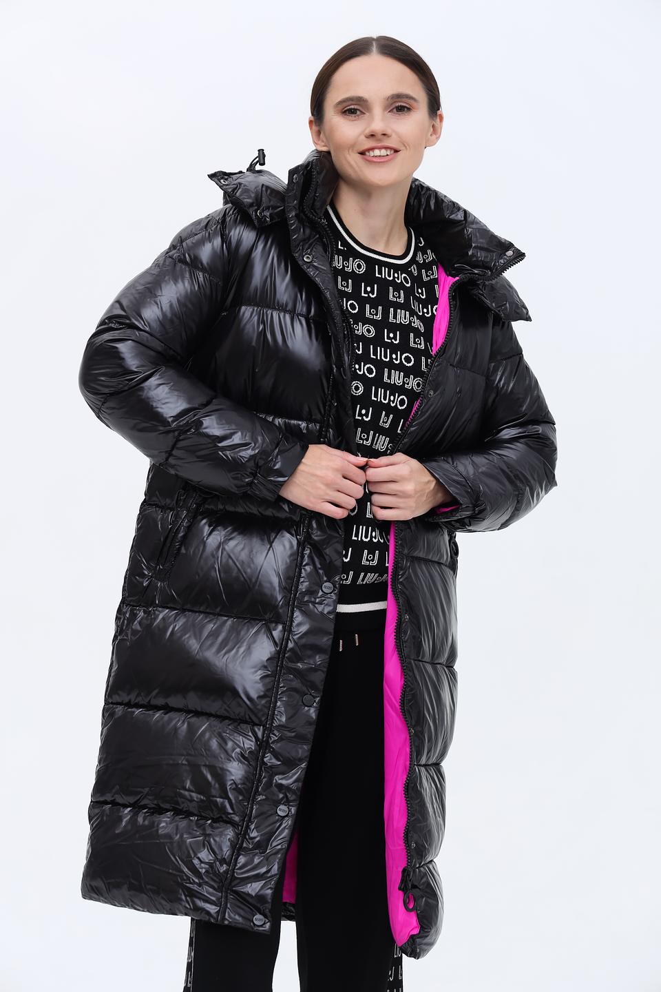 Пальто Silvian Heach стеганое чёрное