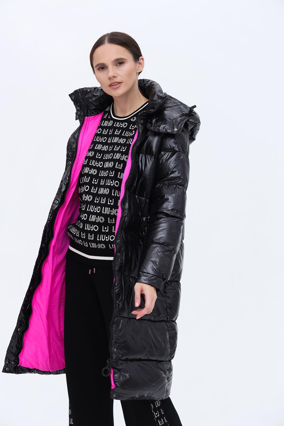 Пальто Silvian Heach стеганое чёрное