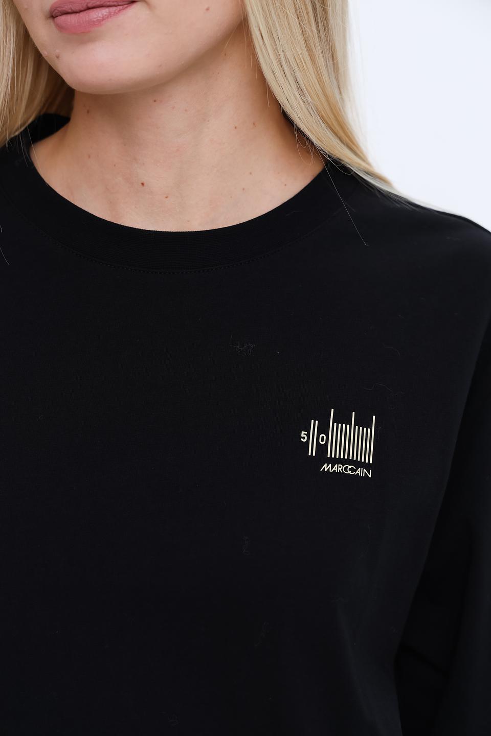 Футболка Marc Cain Collections чёрная с принтом