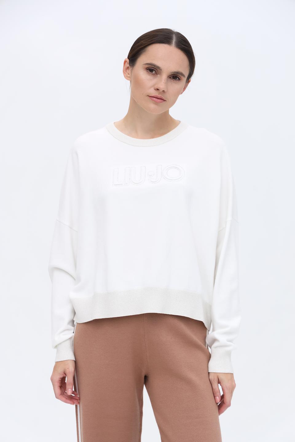 Джемпер Liu-Jo женский белый с логотипом