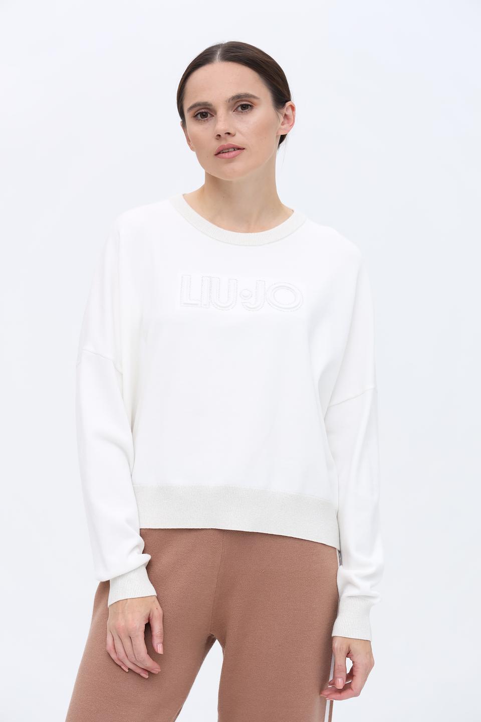 Джемпер Liu-Jo женский белый с логотипом