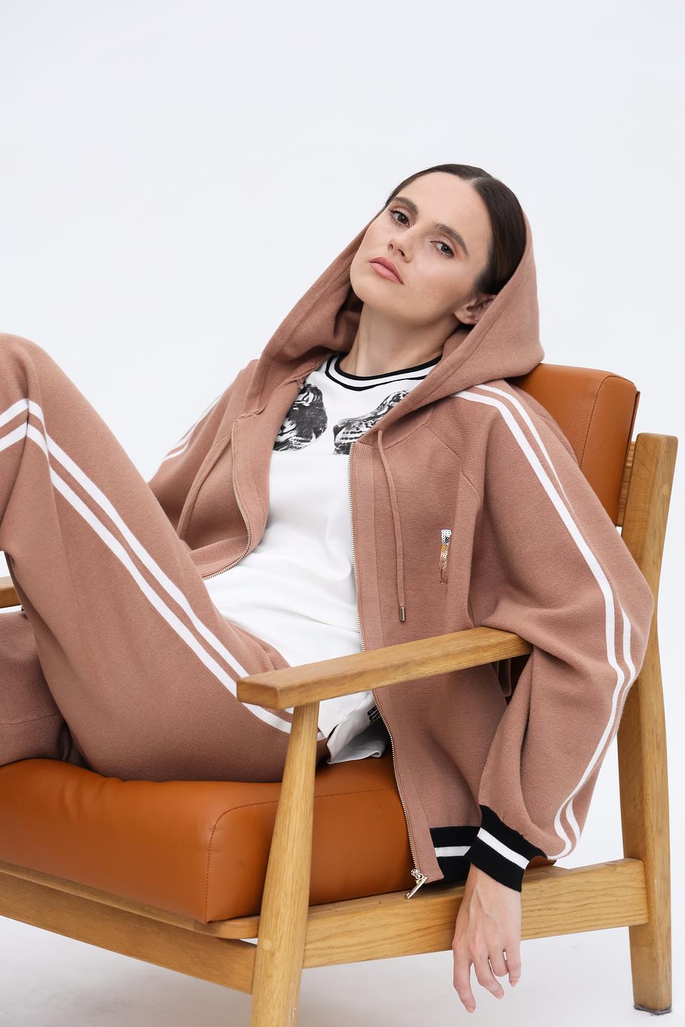 Толстовка Liu-Jo с полосками бежевая