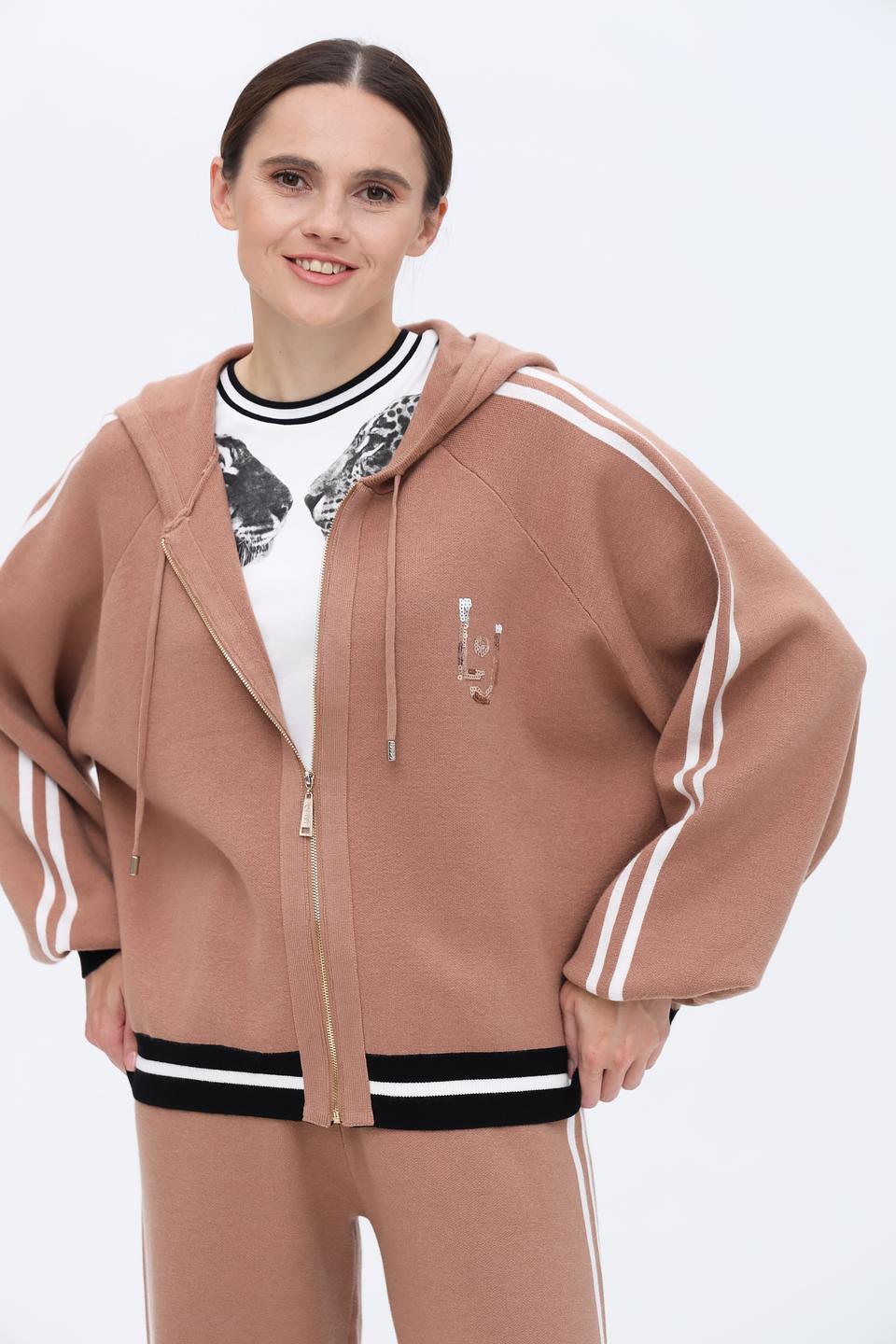 Толстовка Liu-Jo с полосками бежевая
