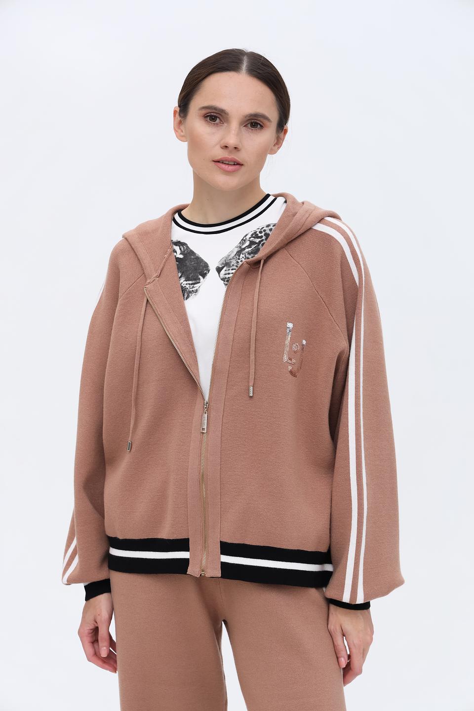 Толстовка Liu-Jo с полосками бежевая