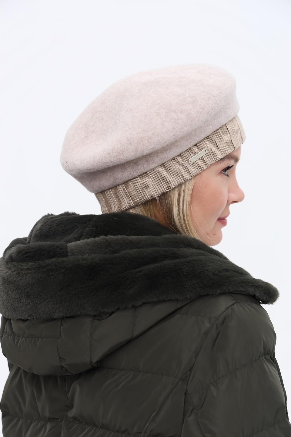 Берет Seeberger шерстяной бежевый