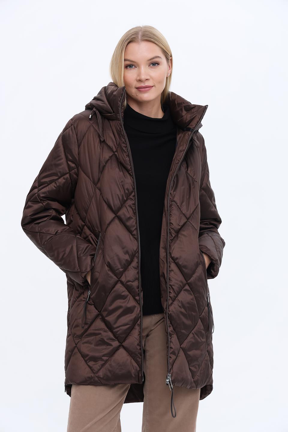 Куртка Lebek стеганая коричневая