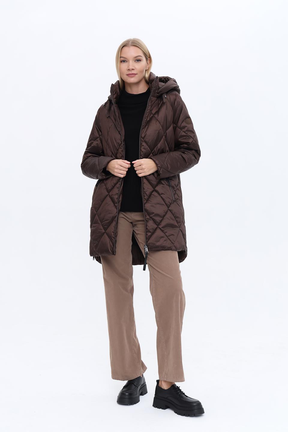 Куртка Lebek стеганая коричневая
