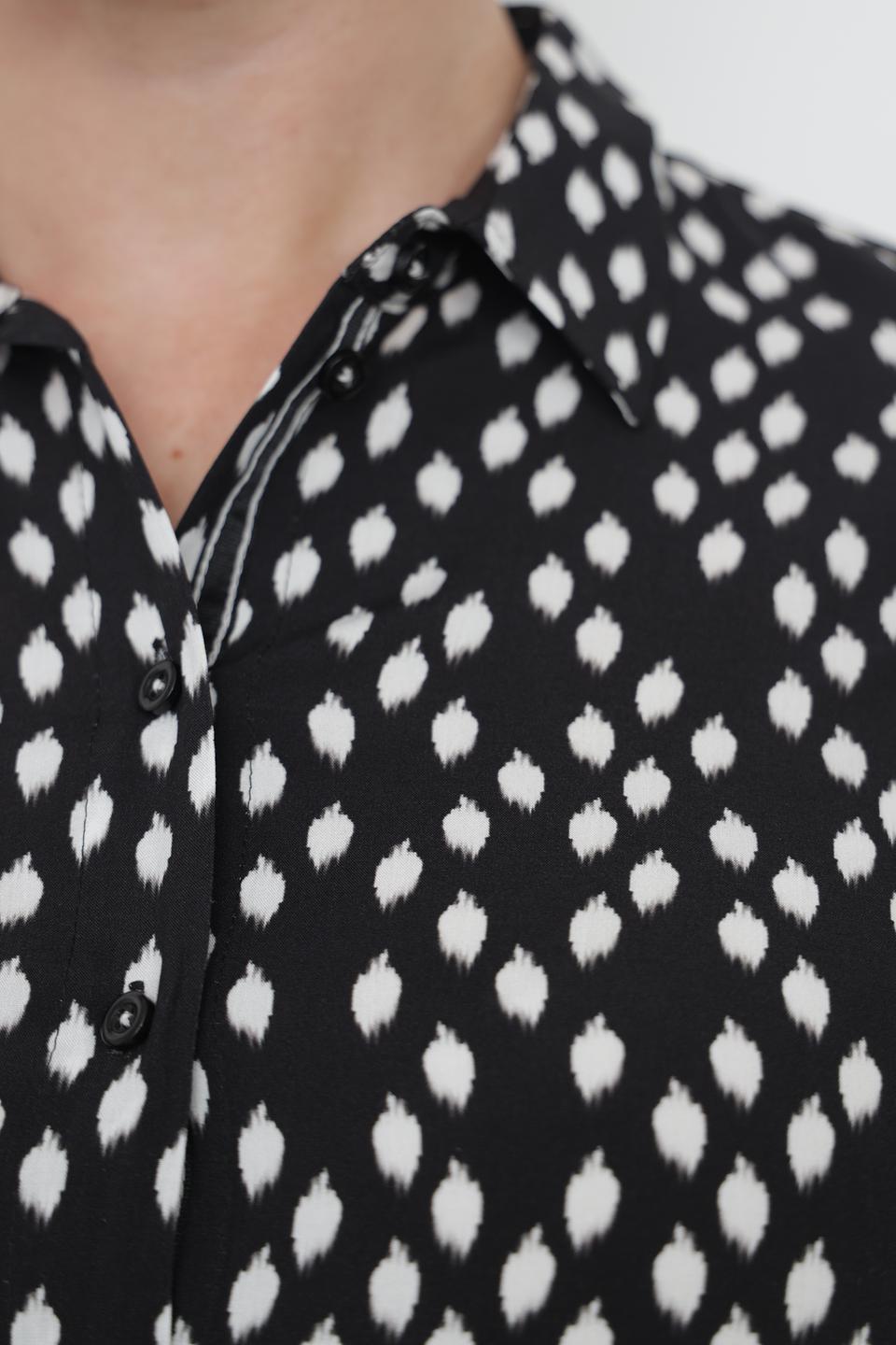 Рубашка Erfo с принтом чёрно-белый