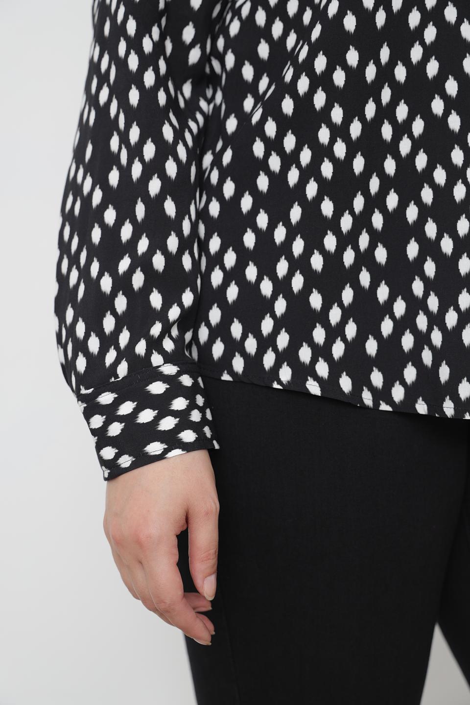 Рубашка Erfo с принтом чёрно-белый