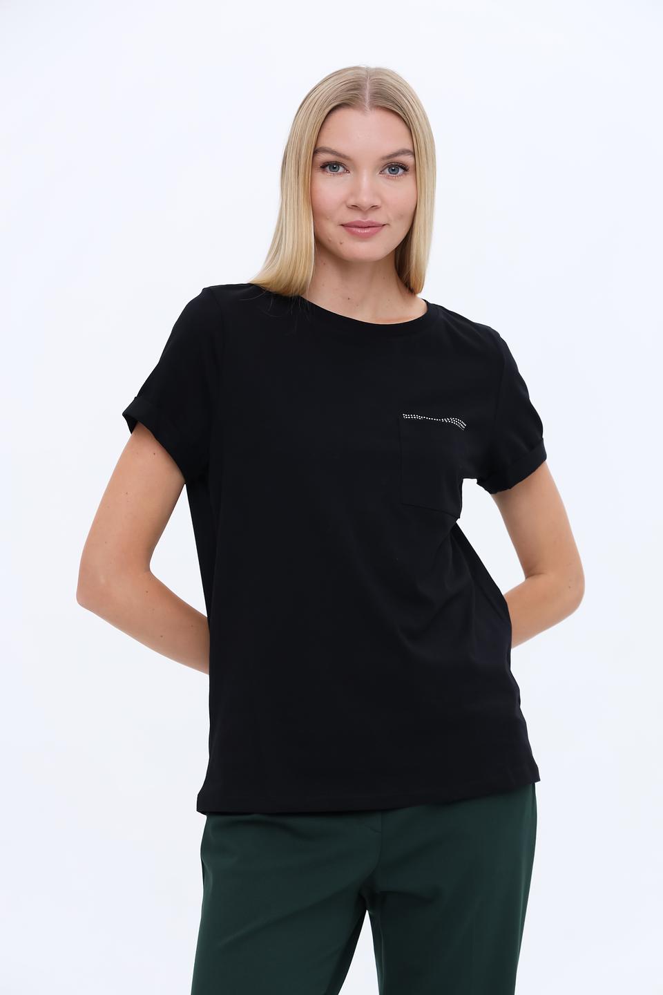 Футболка Gerry Weber чёрная с карманом