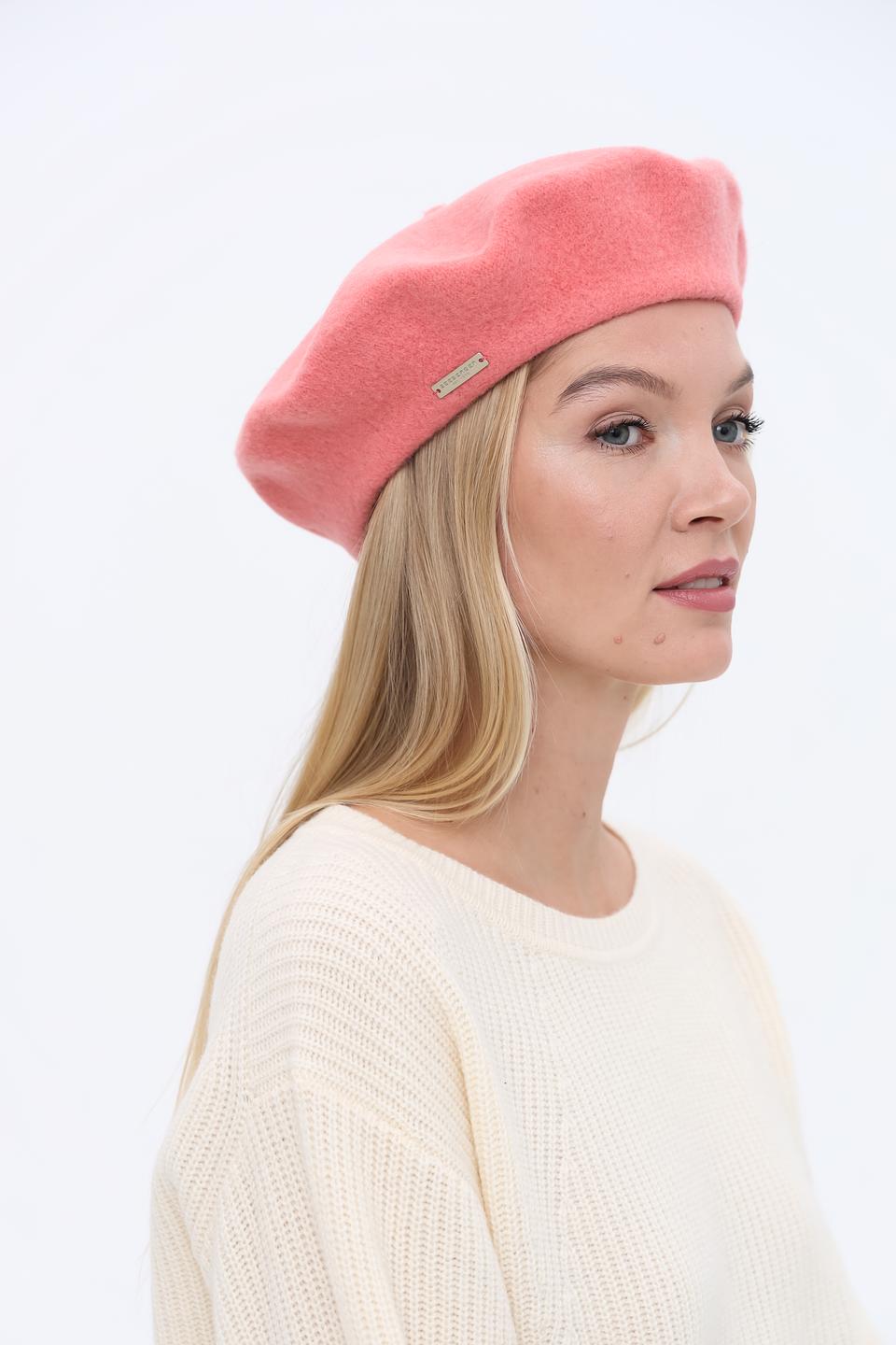Берет Seeberger шерстяной розовый