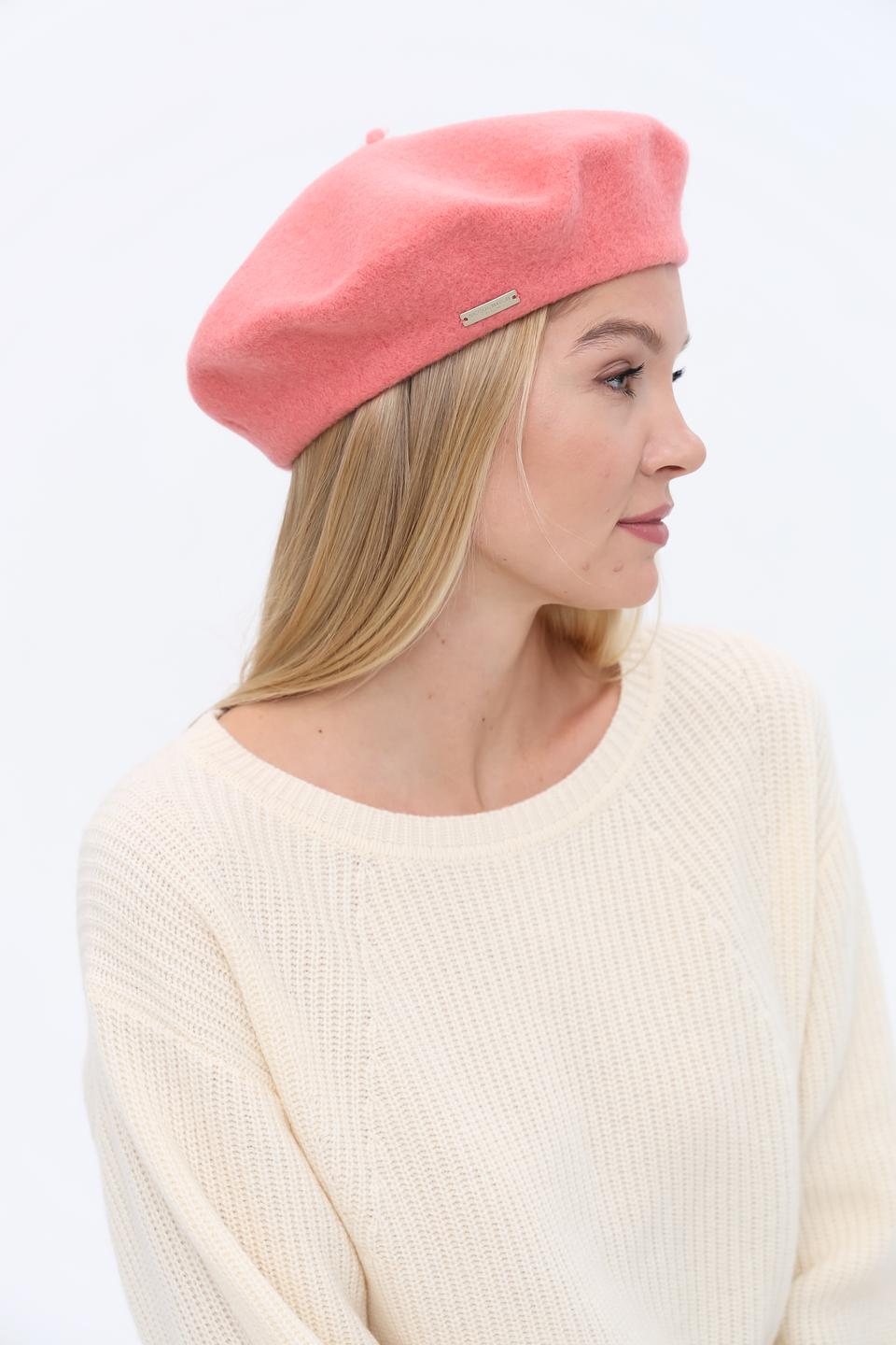 Берет Seeberger шерстяной розовый