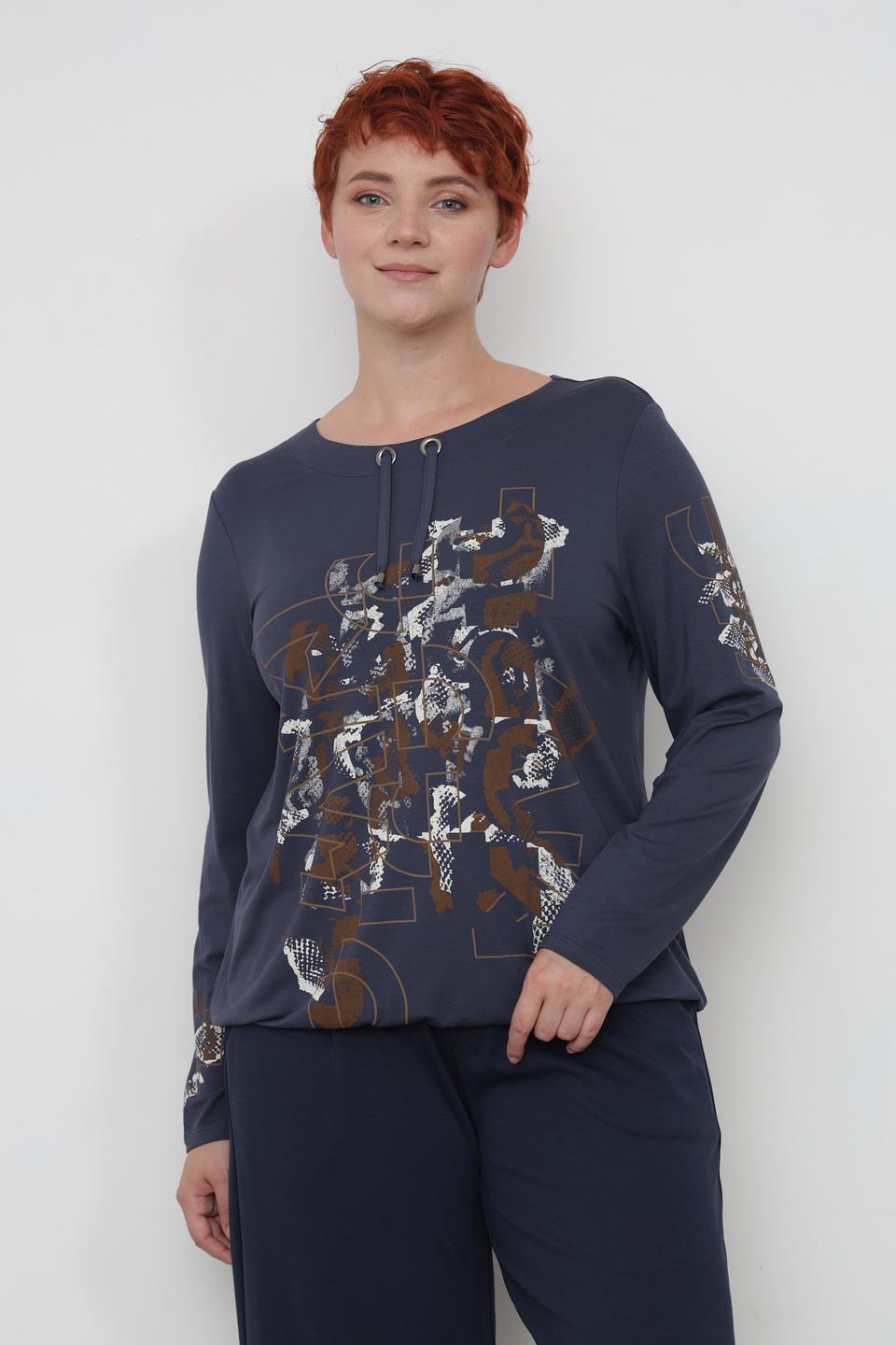 Лонгслив Lebek с принтом