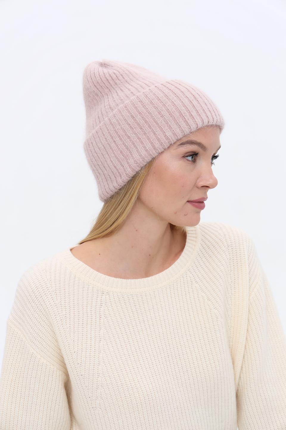 Шапка Adel женская пудровая