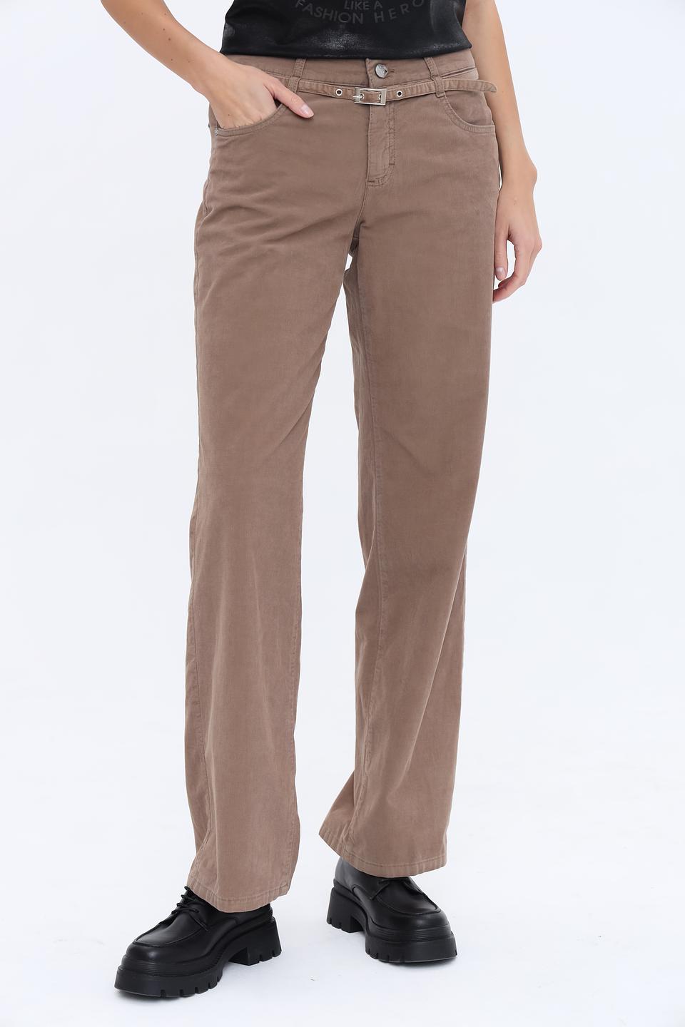 Брюки Angels прямого кроя бежевые