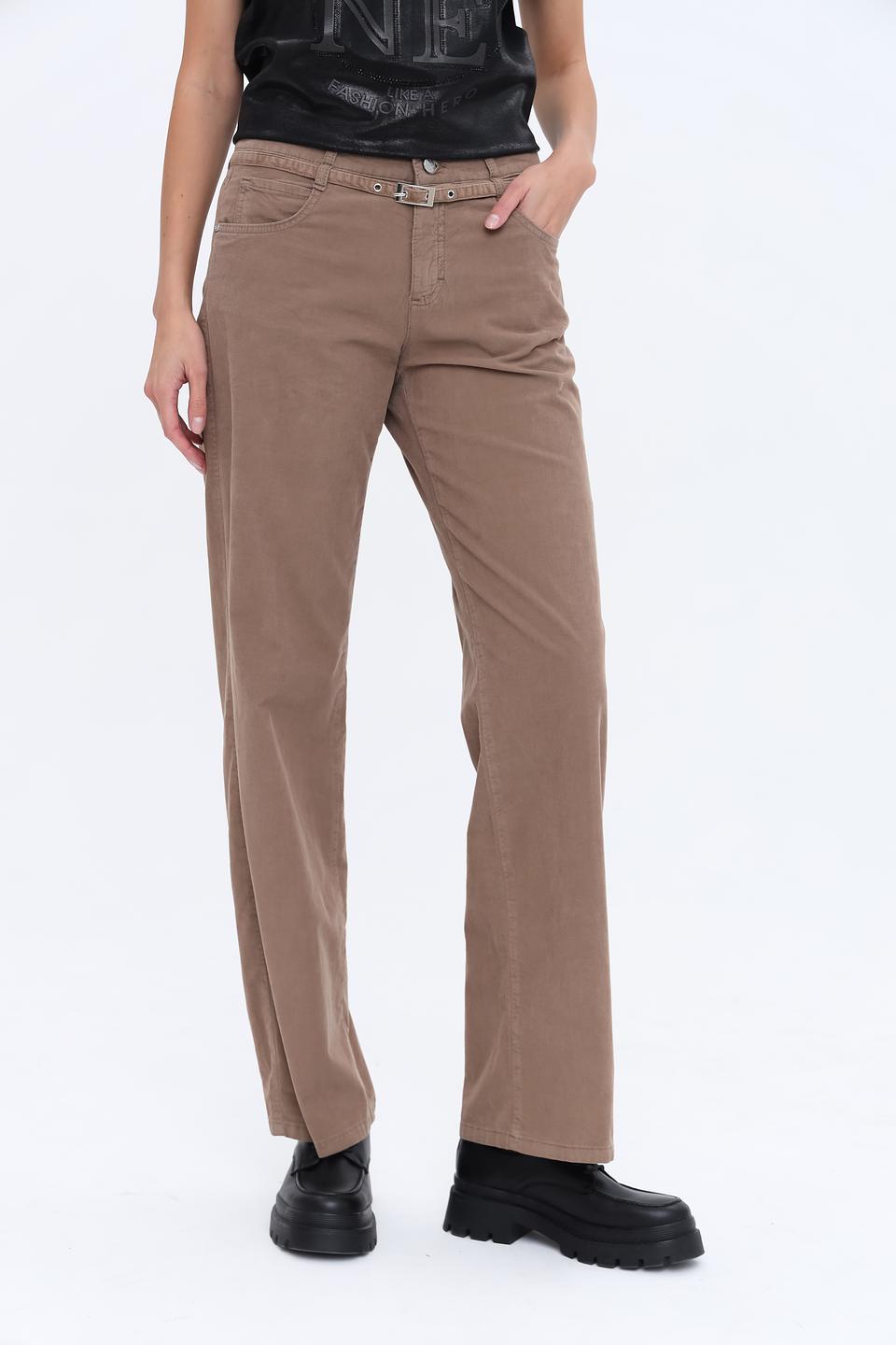 Брюки Angels прямого кроя бежевые