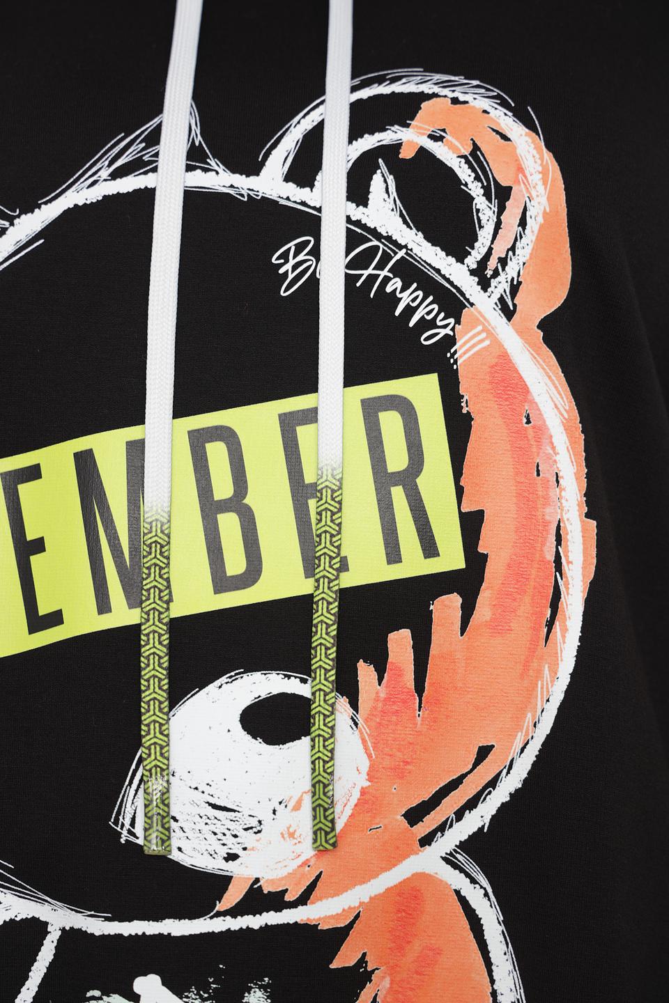 Пуловер Doris Streich с медведем чёрный