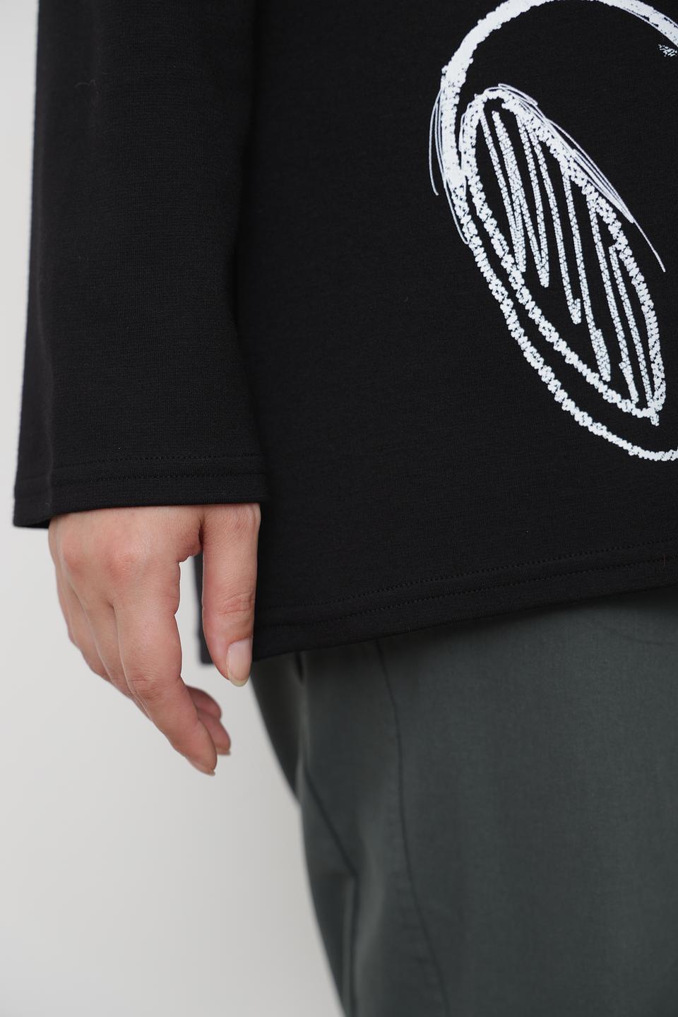 Пуловер Doris Streich с медведем чёрный