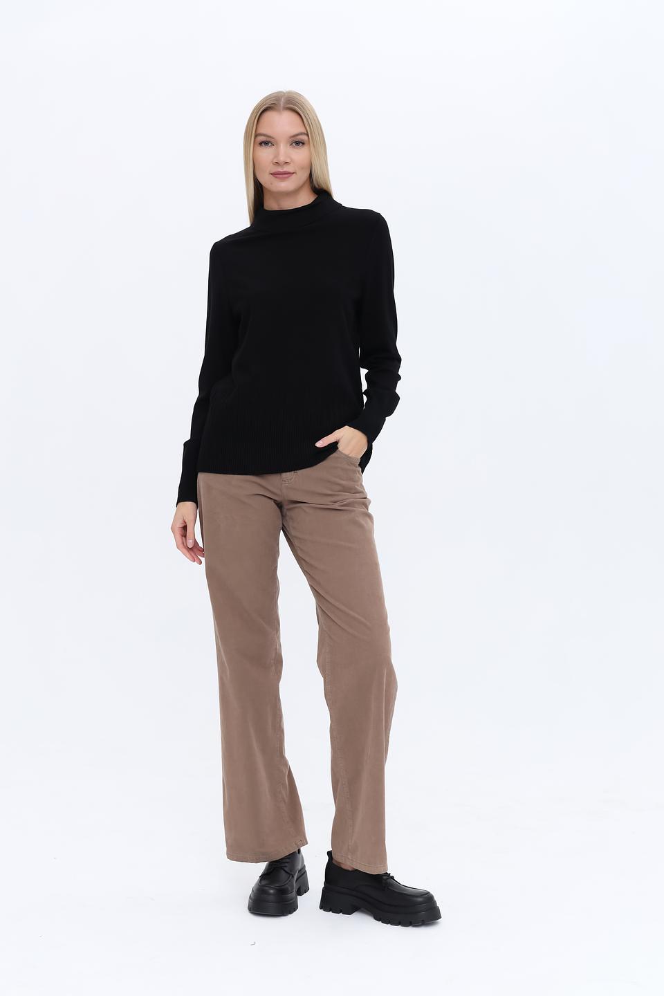 Пуловер Bianca чёрный с горлом