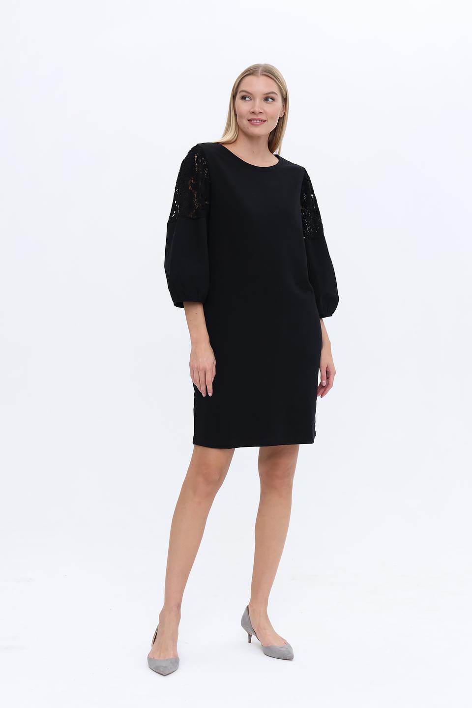 Платье Monari чёрное с кружевом