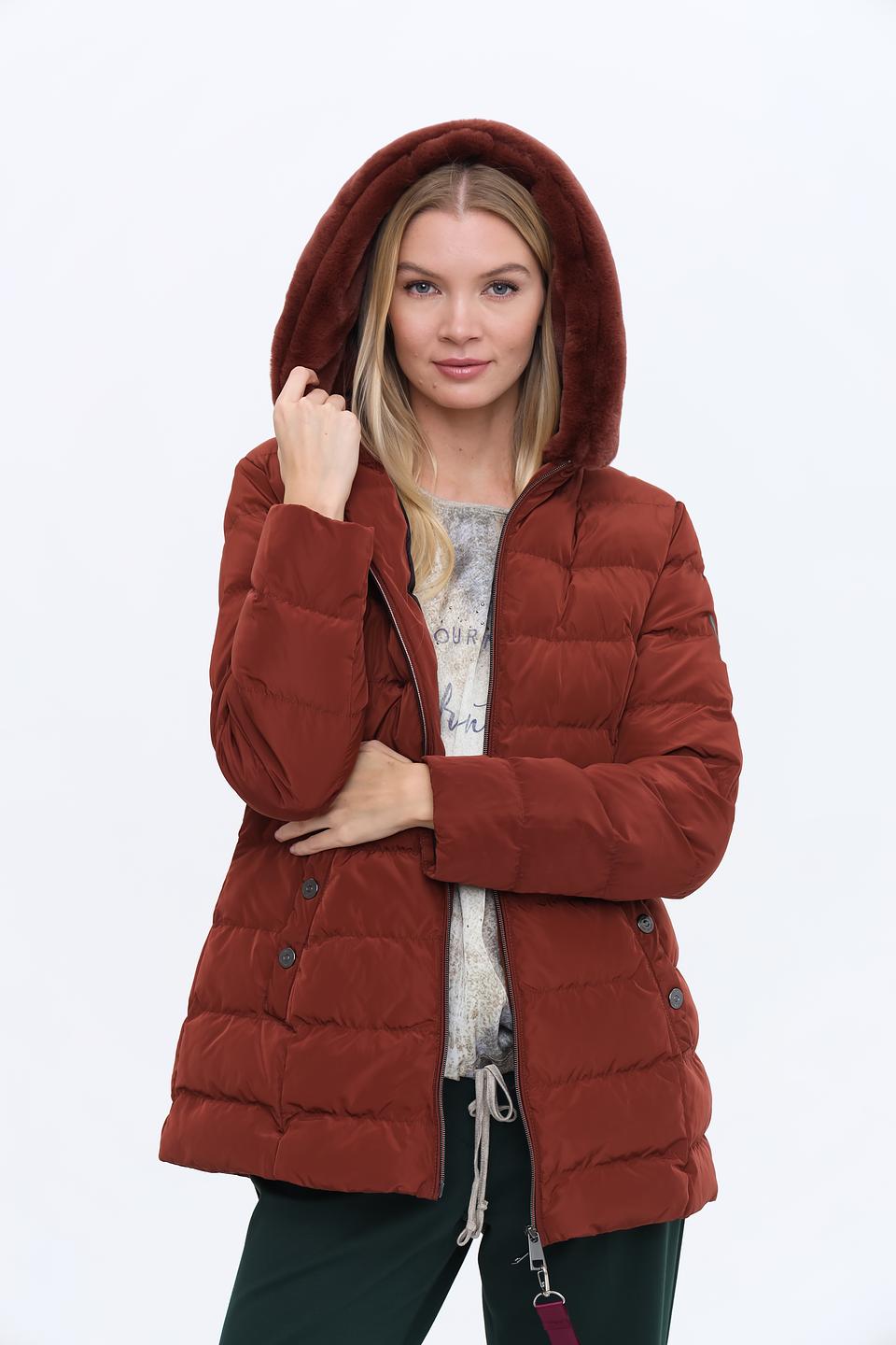 Куртка Lebek стеганая терракотовая