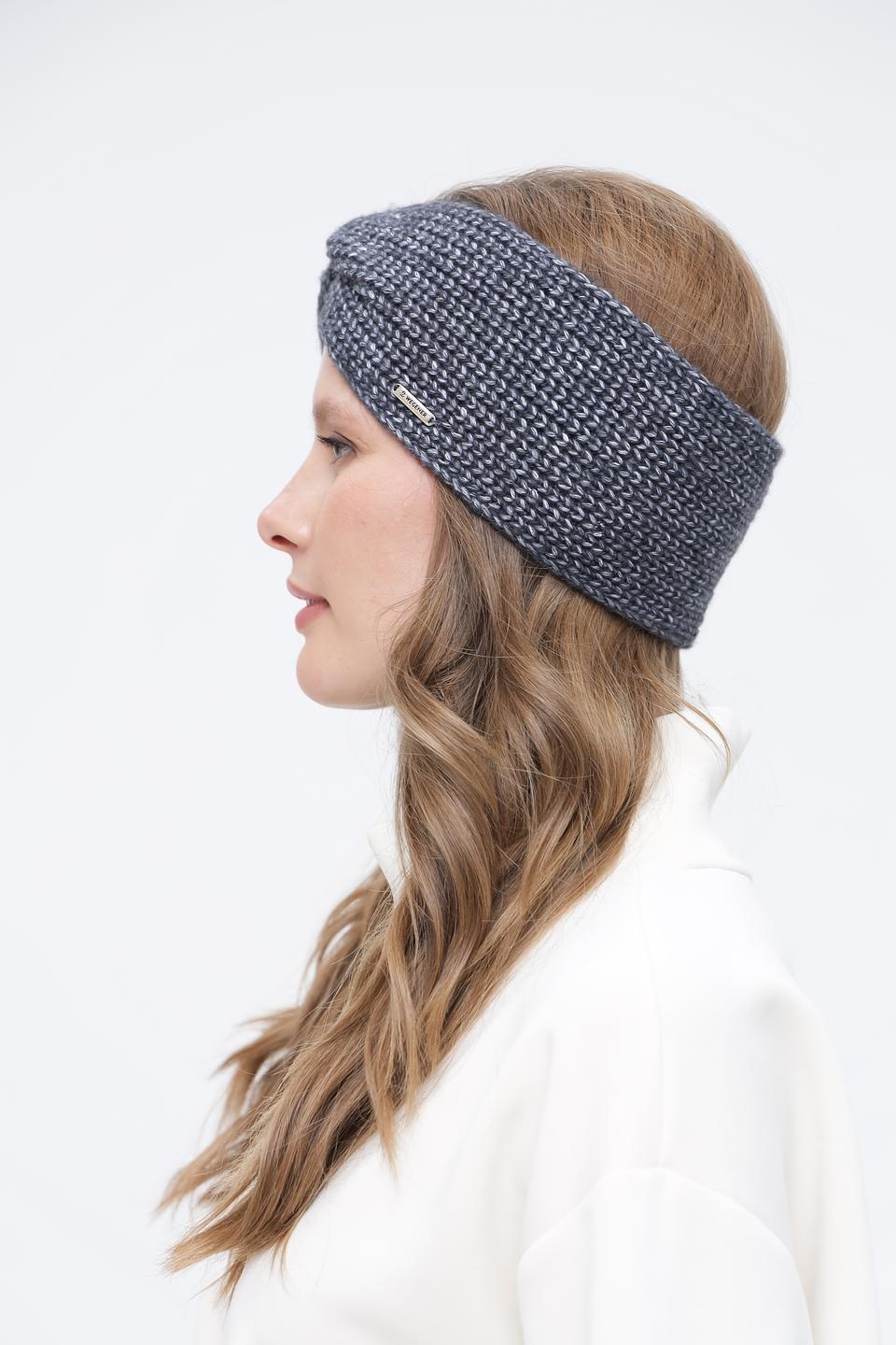 Повязка на голову Wegener вязаная серая