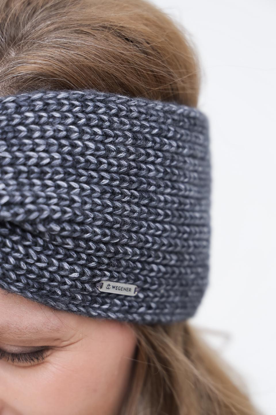 Повязка на голову Wegener вязаная серая