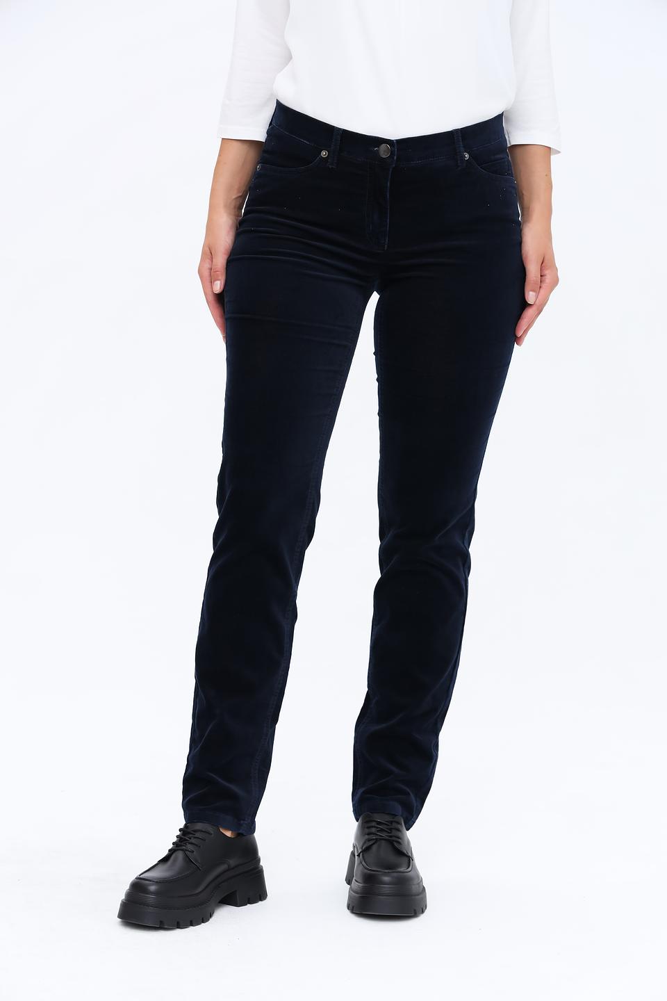 Брюки вельветовые Toni collection тёмно-синие