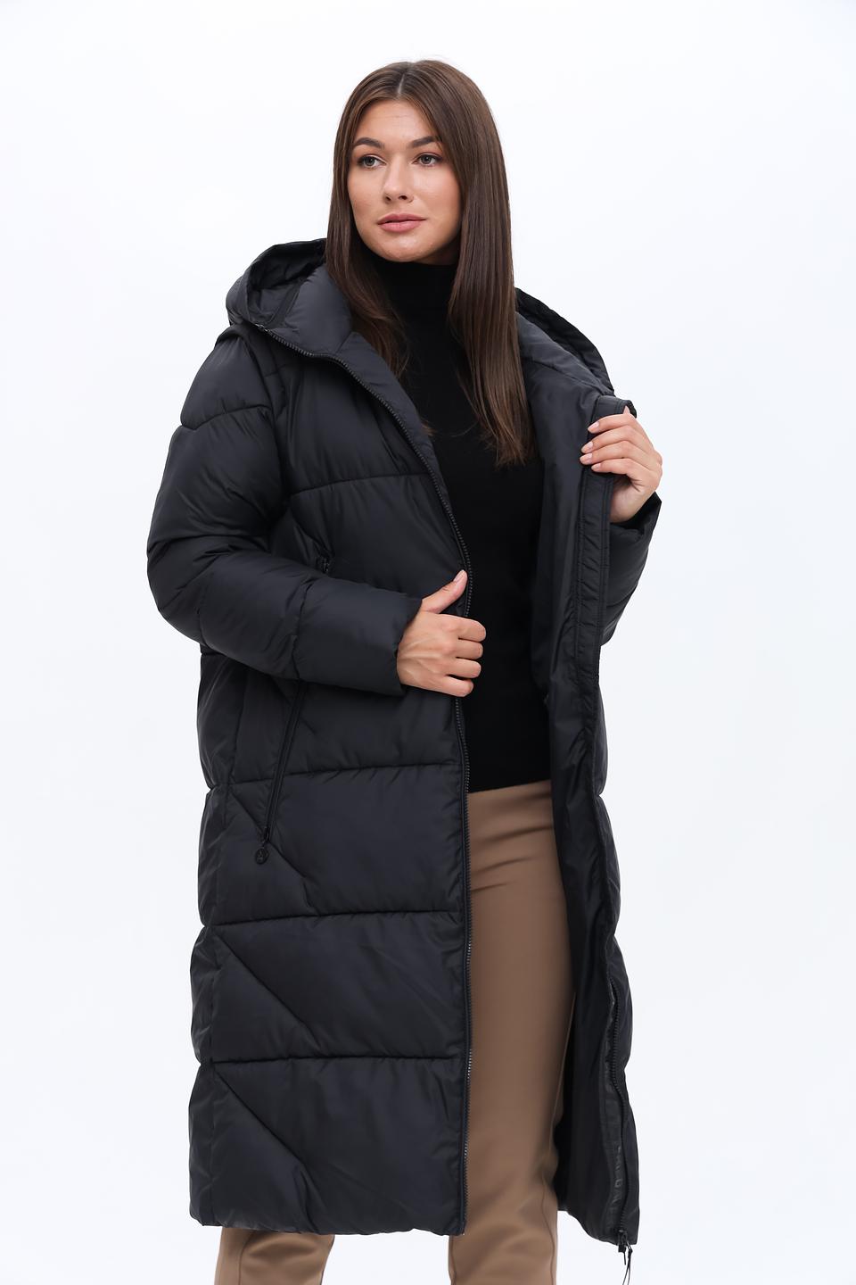 Пальто Frieda and Freddies чёрное стеганое