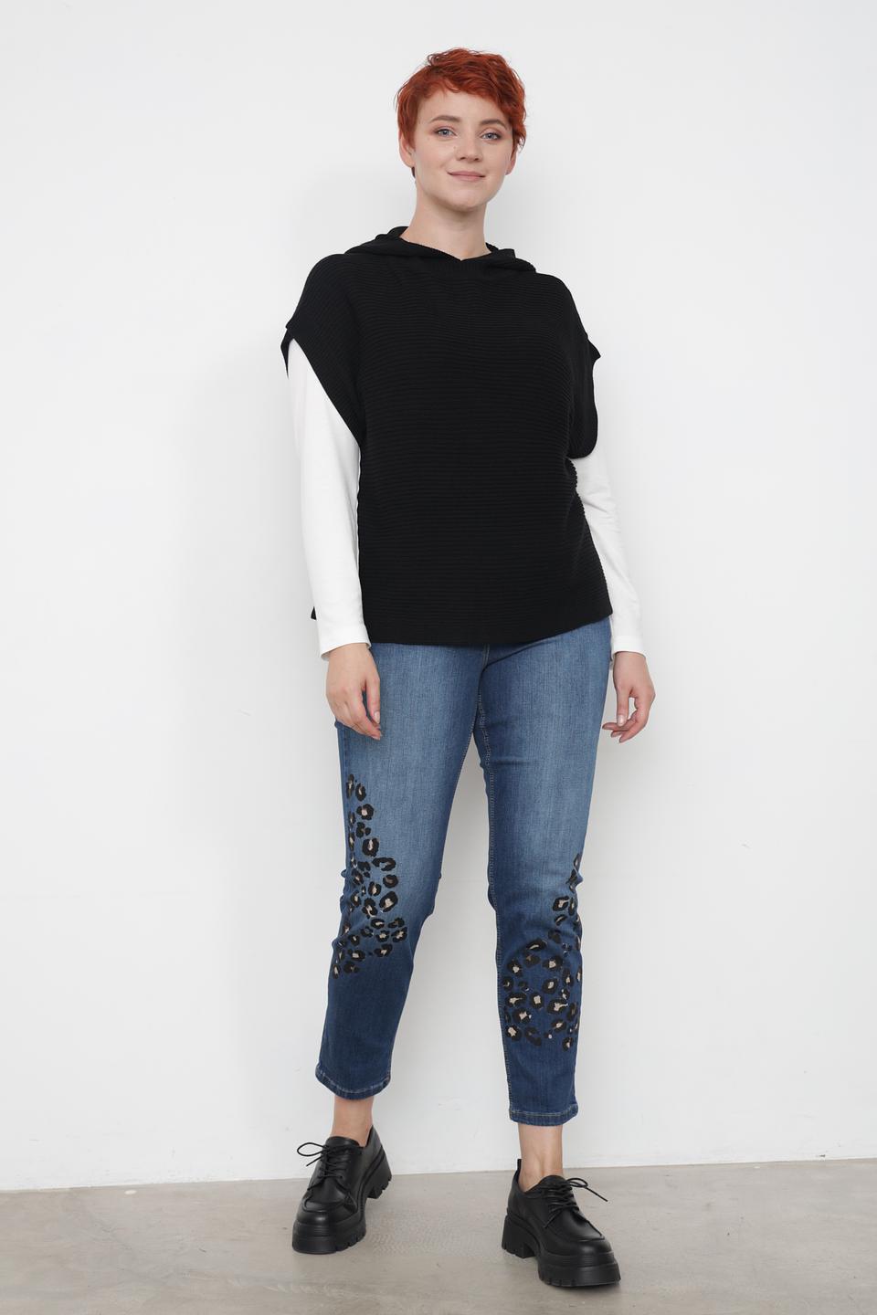 Жилет Doris Streich чёрный с капюшоном