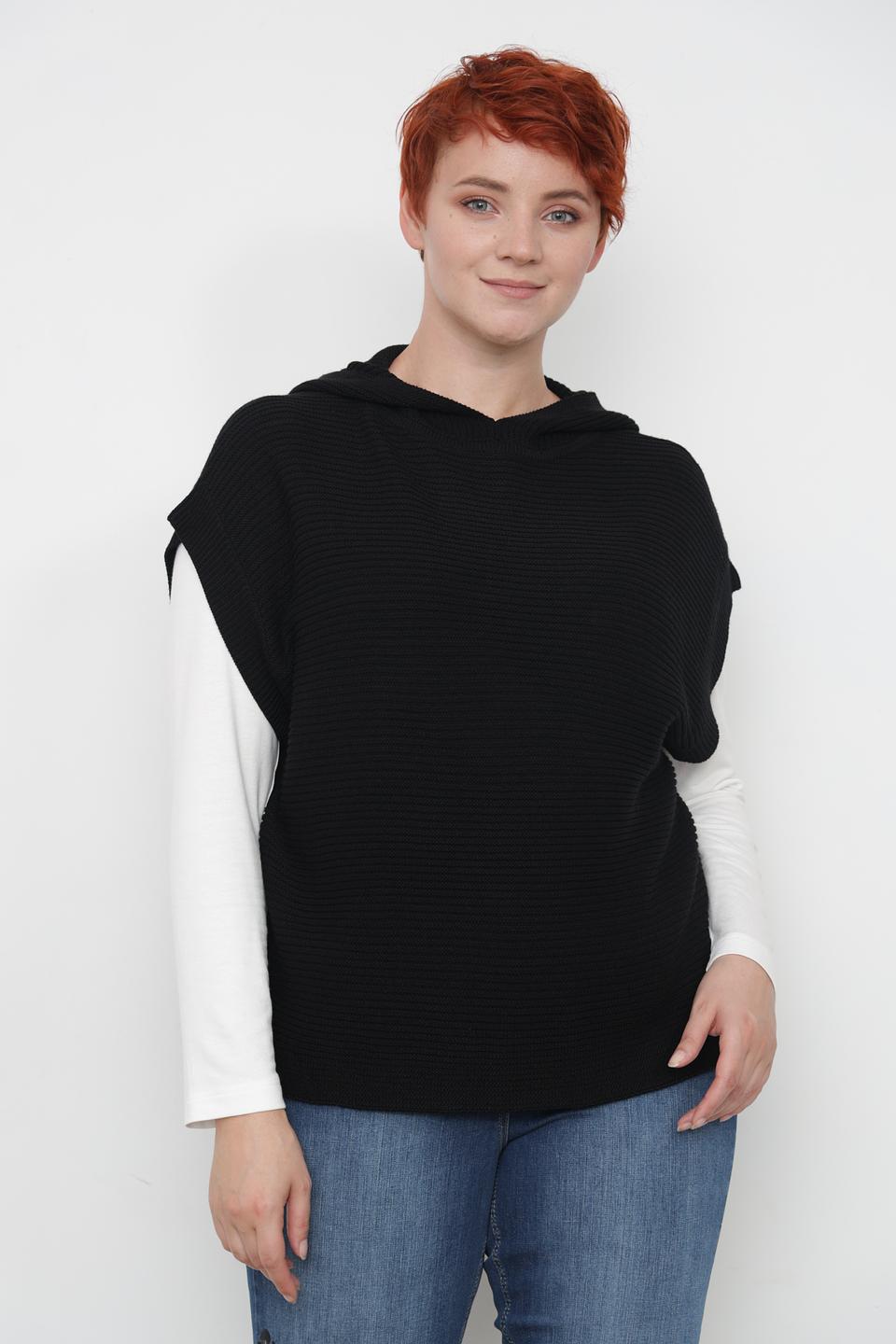 Жилет Doris Streich чёрный с капюшоном