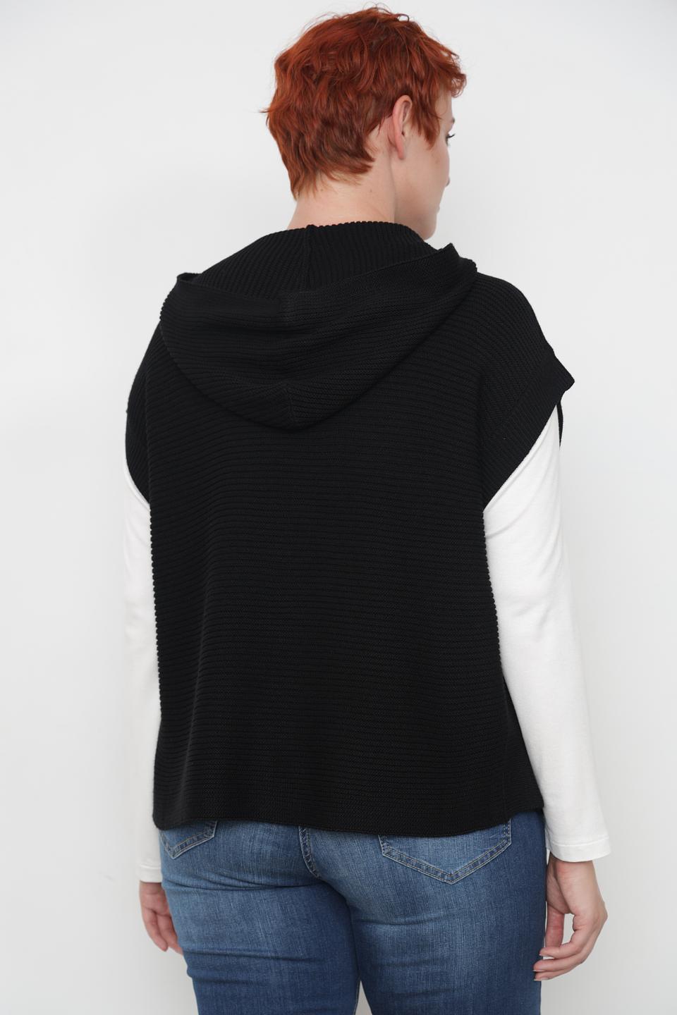 Жилет Doris Streich чёрный с капюшоном