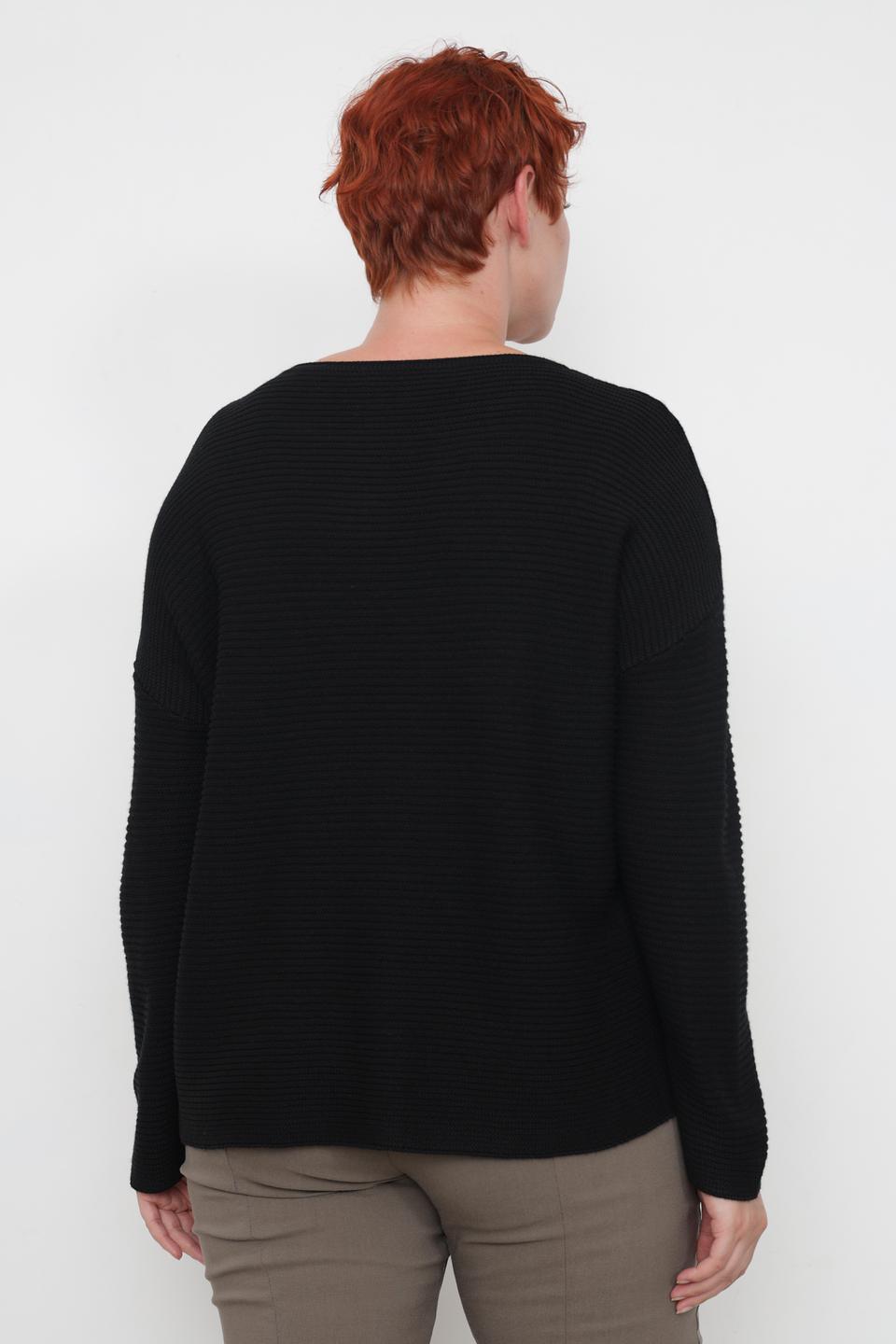 Пуловер Doris Streich чёрный с полосками