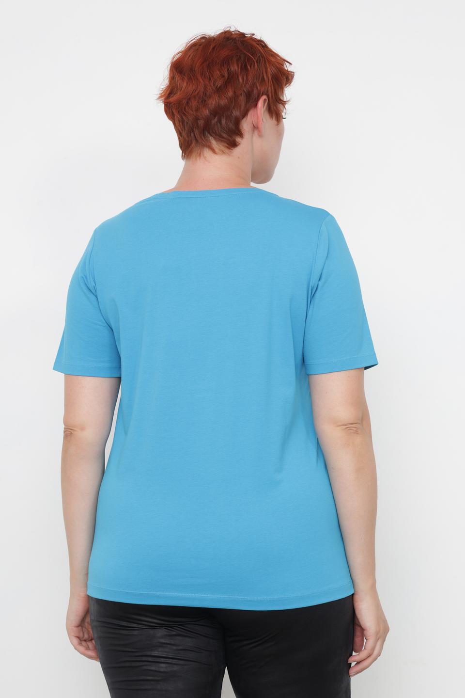 Футболка Samoon с принтом бирюзовая