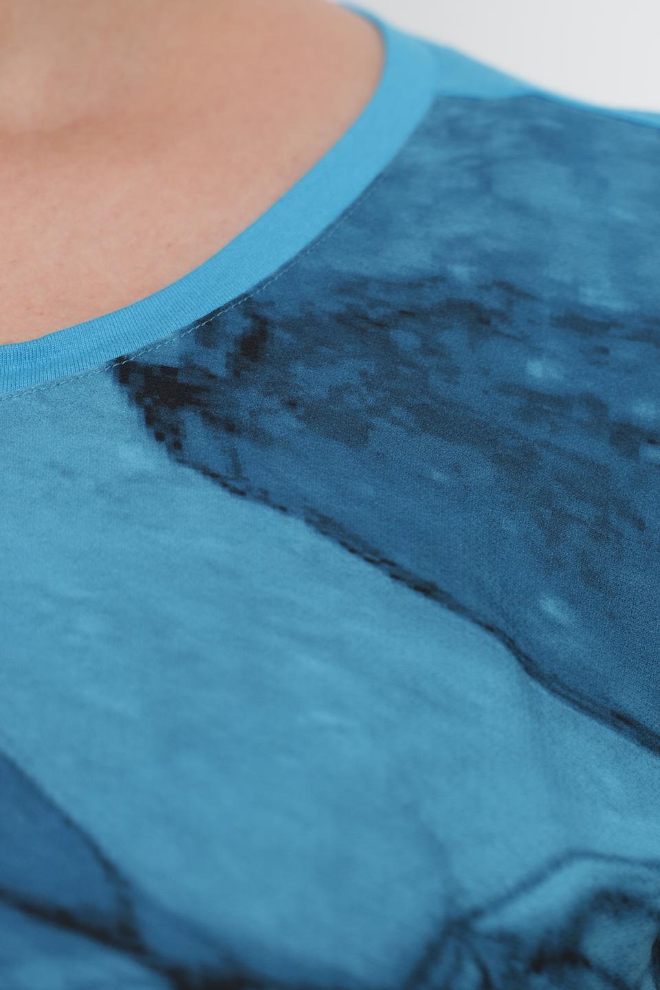 Блуза Samoon с принтом бирюзовый