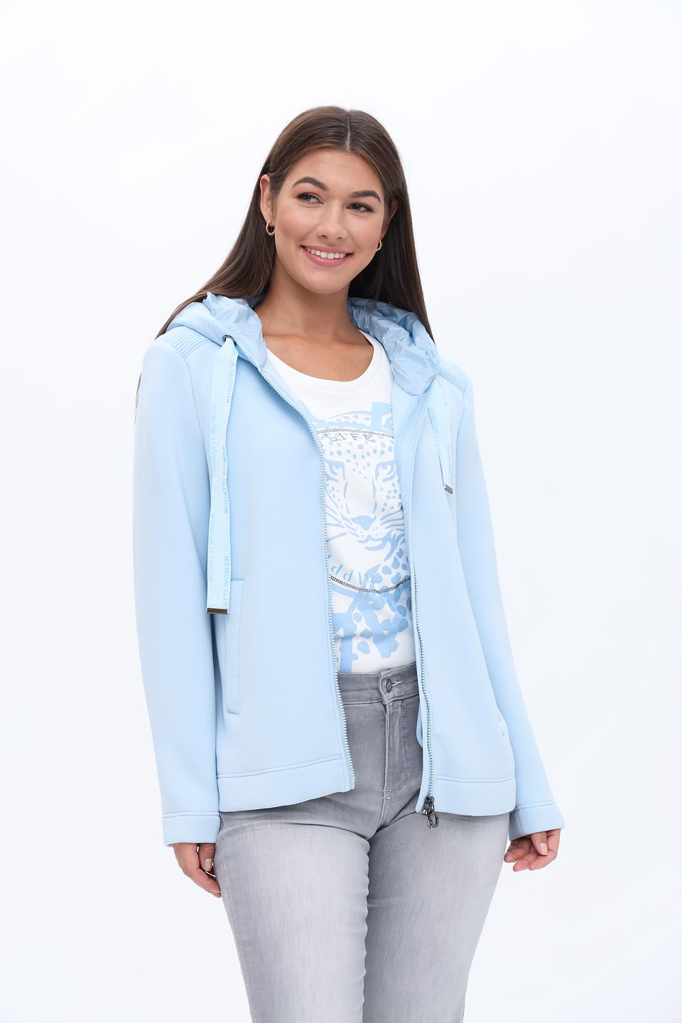 Толстовка Bugatti голубая на молнии