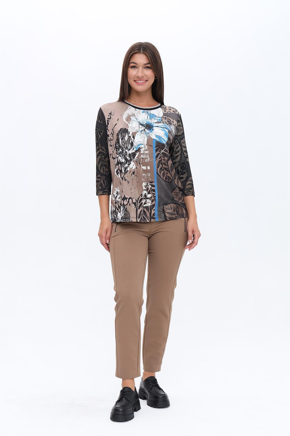 Брюки Frank Walder с молниями бежевые