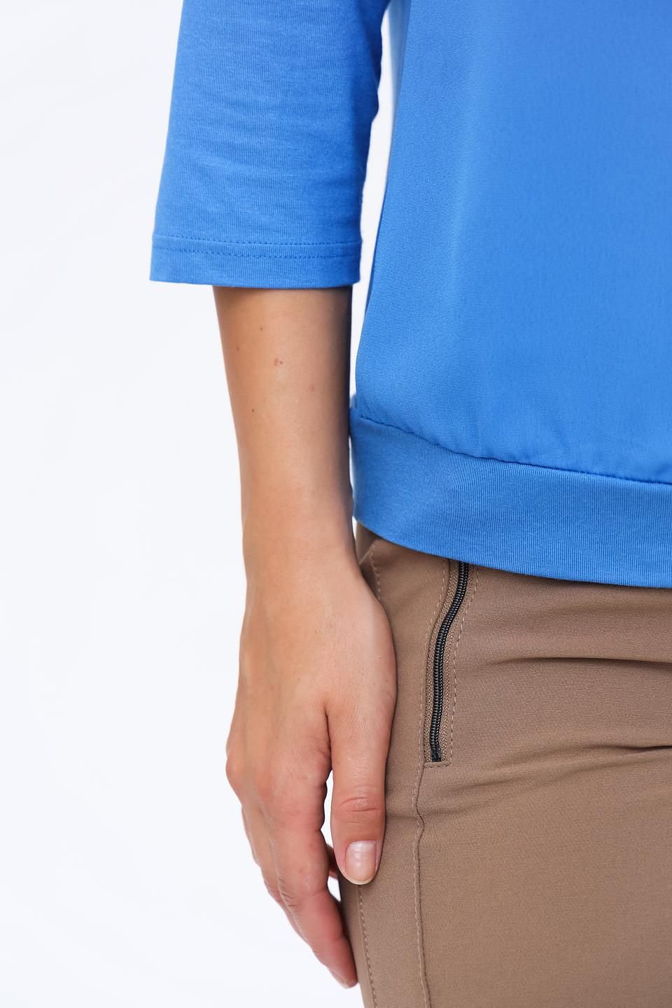 Блуза Frank Walder голубая с рукавом 3/4