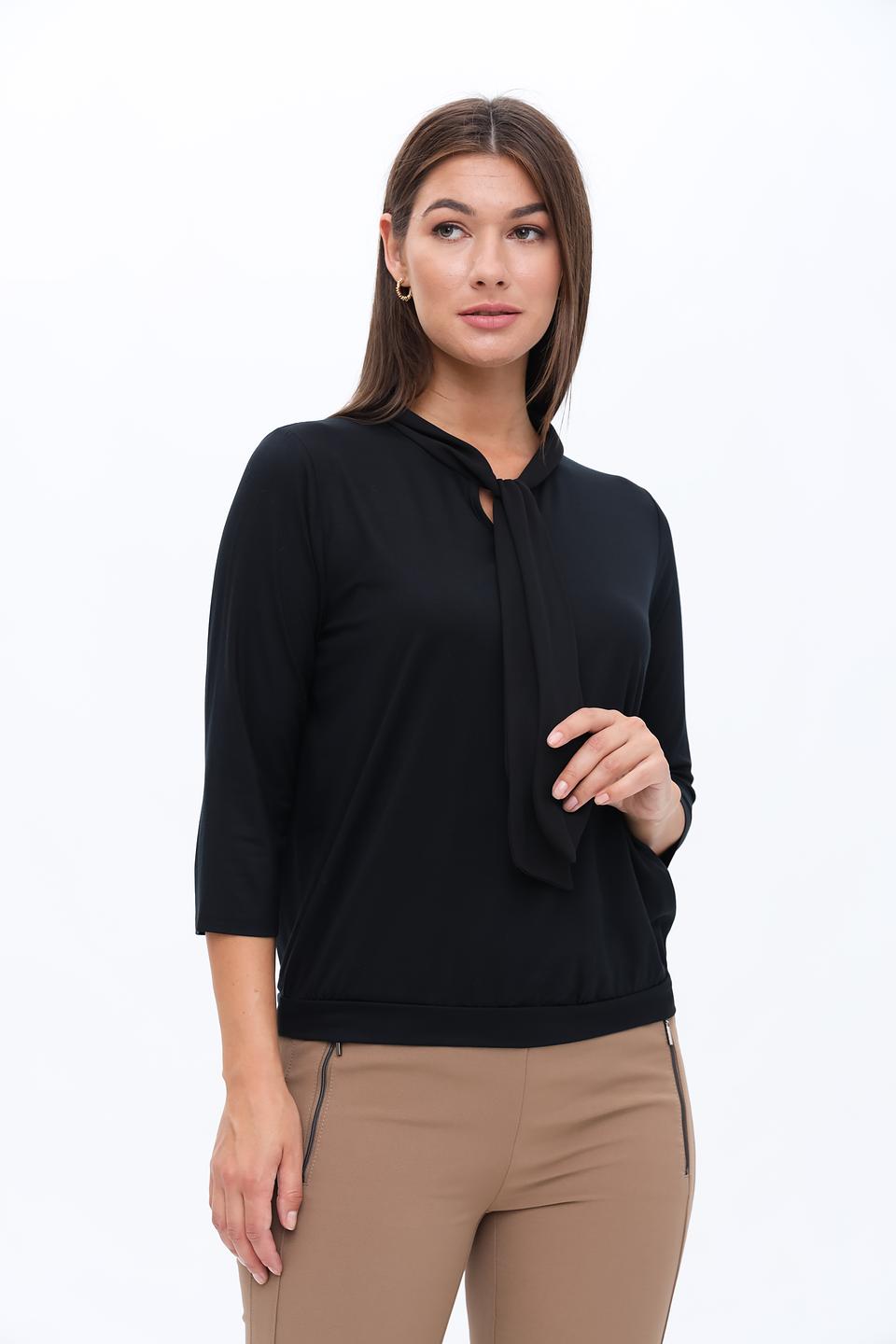 Блуза Frank Walder с завязкой чёрная