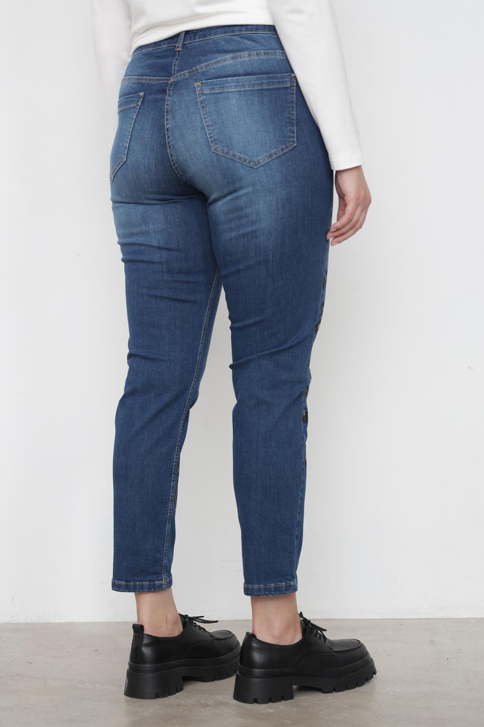 Джинсы Doris Streich с леопардовым принтом